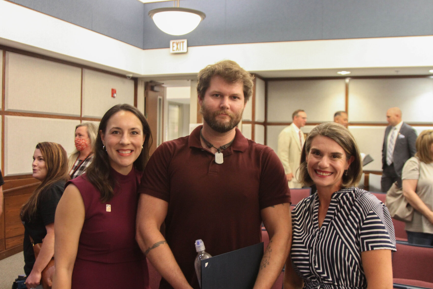 Mayor Breea Clark, Michael Nash and Alison Petrone